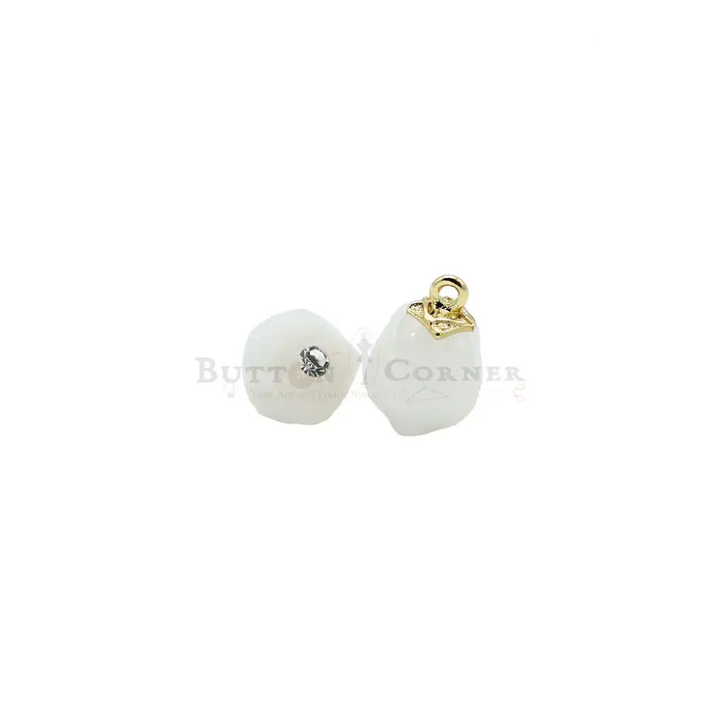 Irregular Shape Gem Stone Hanging Button
