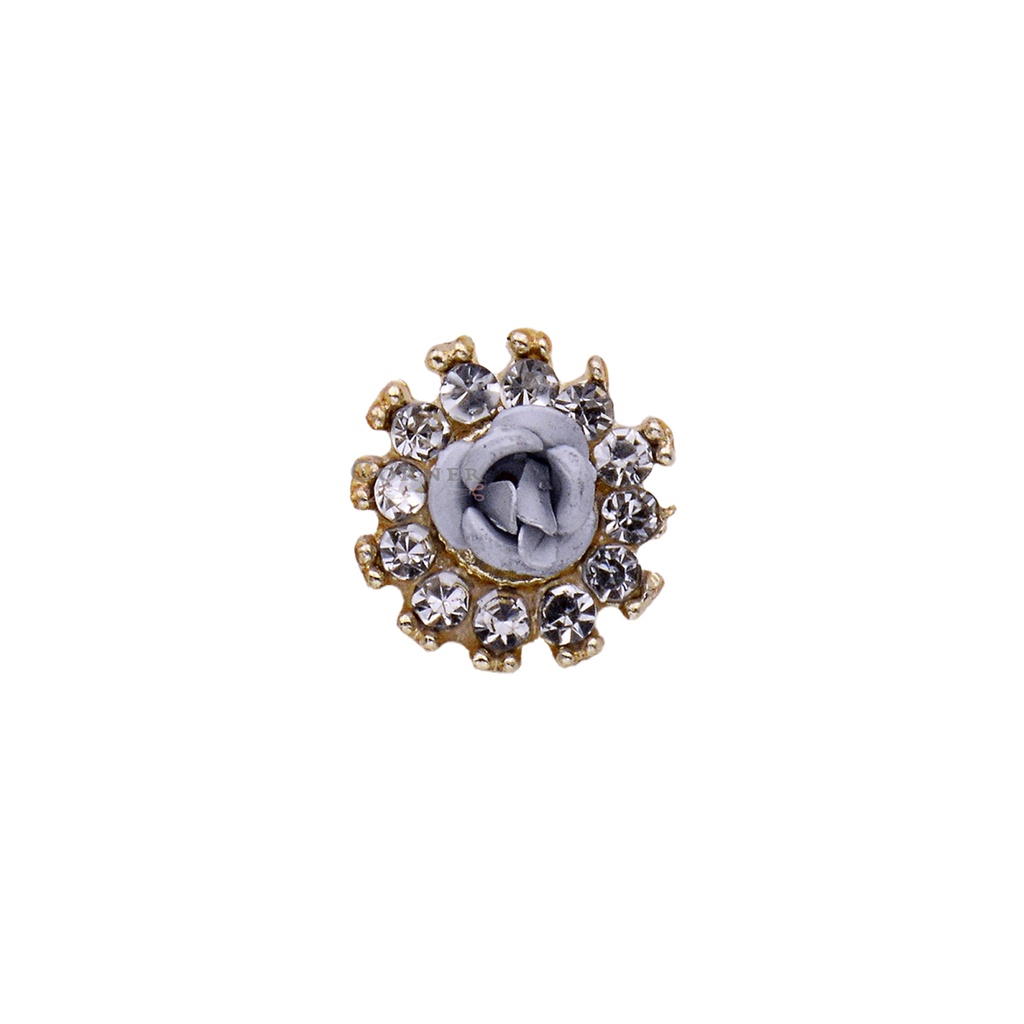 Sun Flower Shape Crystal Fancy Button