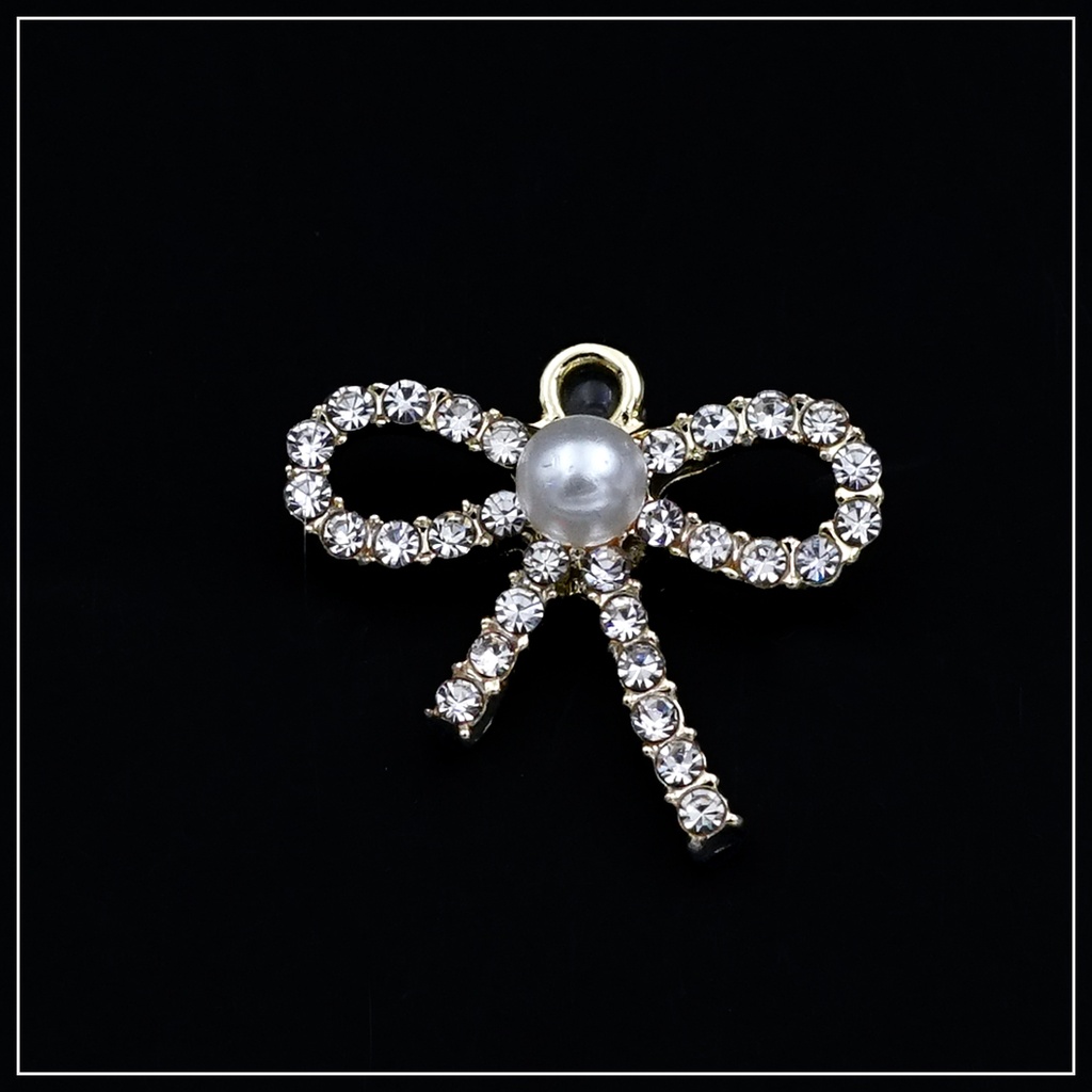 Fancy Bow & Pearl Button