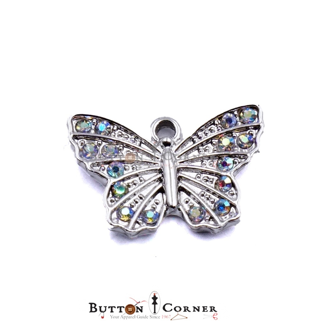 Fancy Metal Butterfly Button