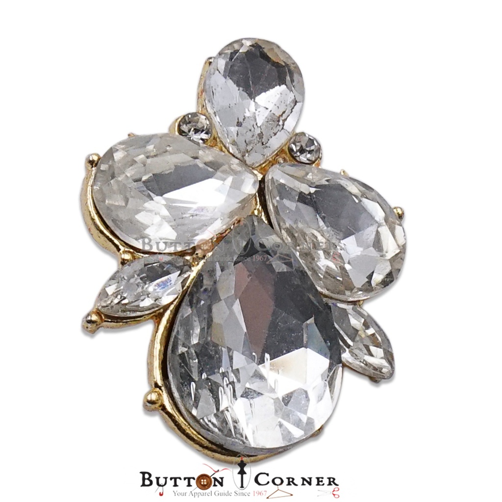 Fancy Crystal Button