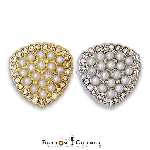 Pearl & Stone Fancy Button