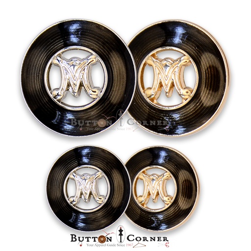 M Design Glossy Finish Suiting Button
