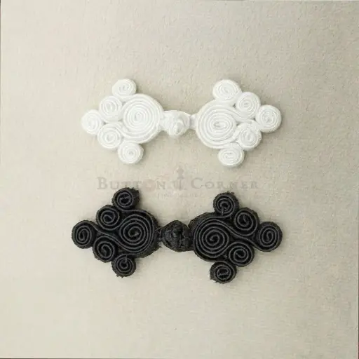 Spiral Design Chinese Knot Frog Closure Button