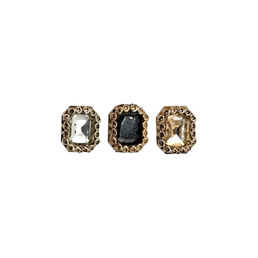Square Shape Crystal Button