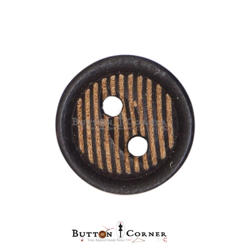 [WB03520 DARK BROWN] Laser Cut 2 Hole Wooden Button