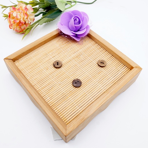 [CB09016 BROWN] Sunflower Design 2 Hole Coconut Button