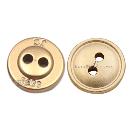[MBS8891 MT YLW LGT GOLD] Round Shape 2 Hole Metal Button