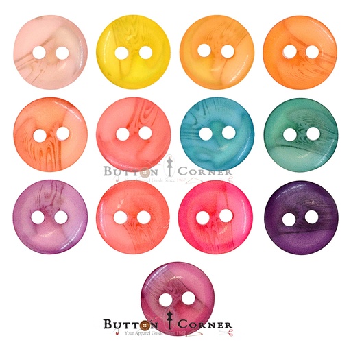 Round 2 Hole Plastic Button