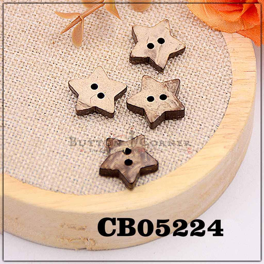 Star Shape 2 Hole Coconut Button