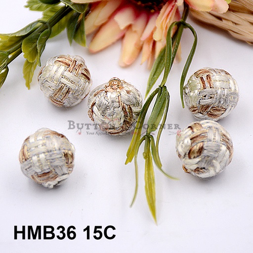 [HMB36 MULTI] Handmade Check Fabric Covered Ball