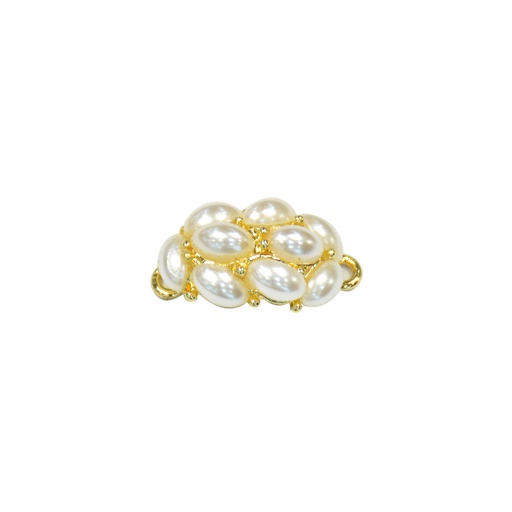 [7366-16] Leach Shape With Pearl Fancy Button