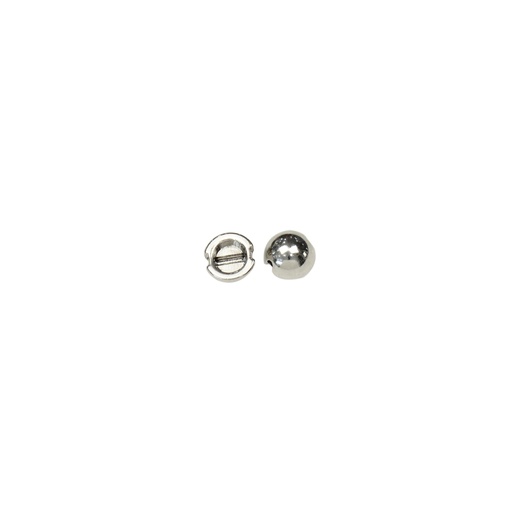Round 2 Hole In Edge Metal Bead