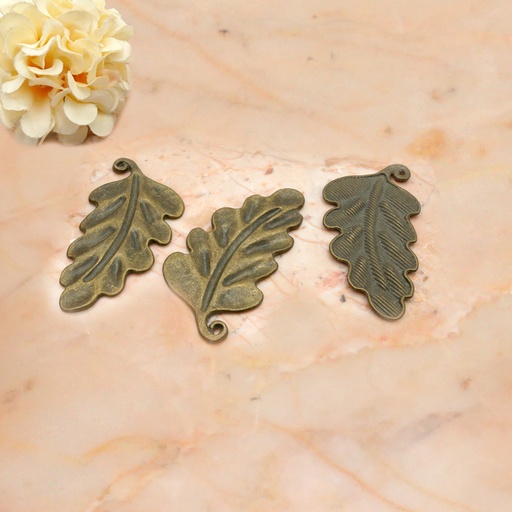 [FA309 ANTIQUE BRASS] Rustic Oak Leaf Drawer Knobs Pendant