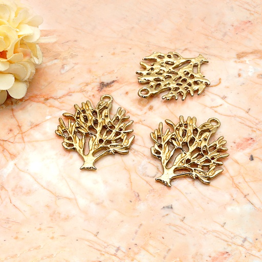 [Z-465 GOLD] Metal Tree Pendant