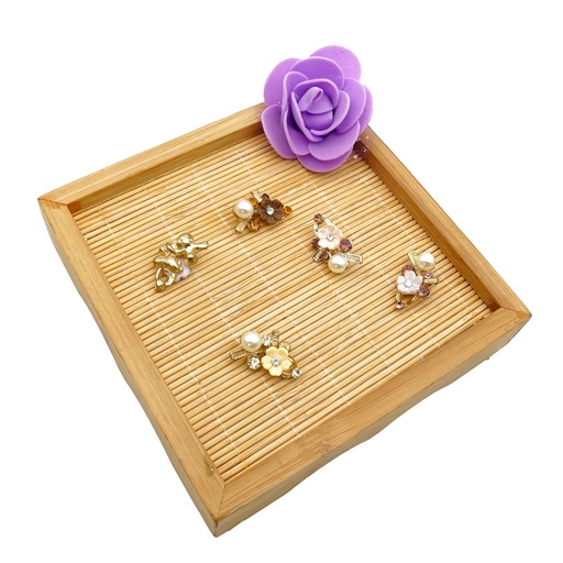 Pearl Rhinestone Flower Button