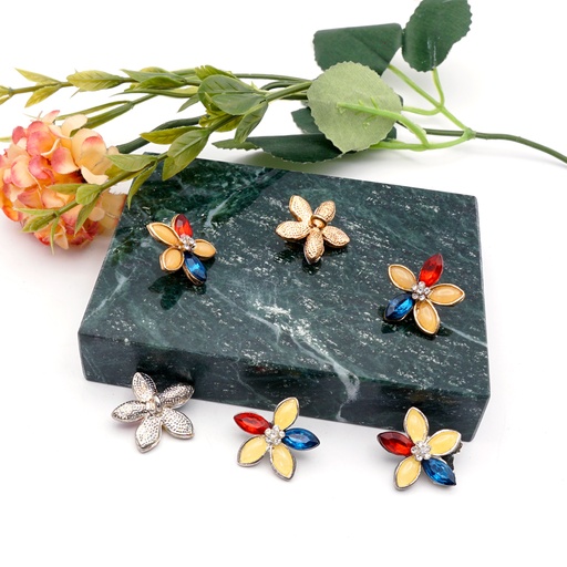 [FB5162] Flower Shape Crystal Fancy Button