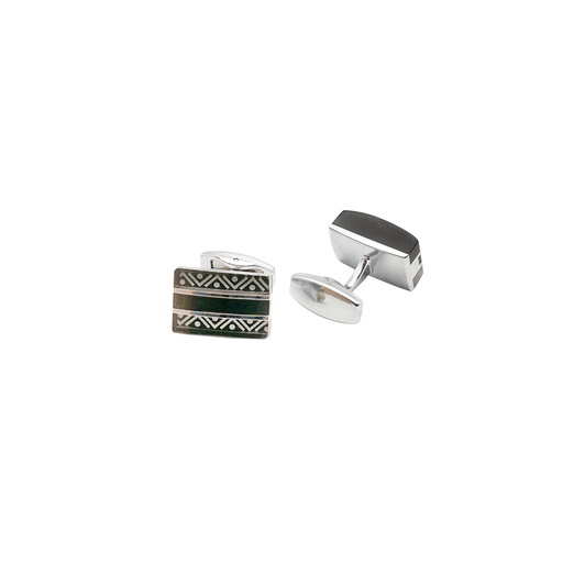 [CF300-1] Intricate Carving Cultural Acrylic Cufflink