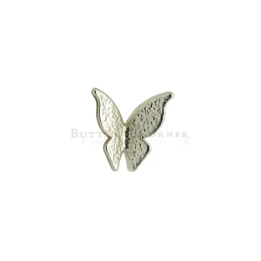 [74787 SILVERY MATT] Silver Plated Butterfly Shape Metal Button