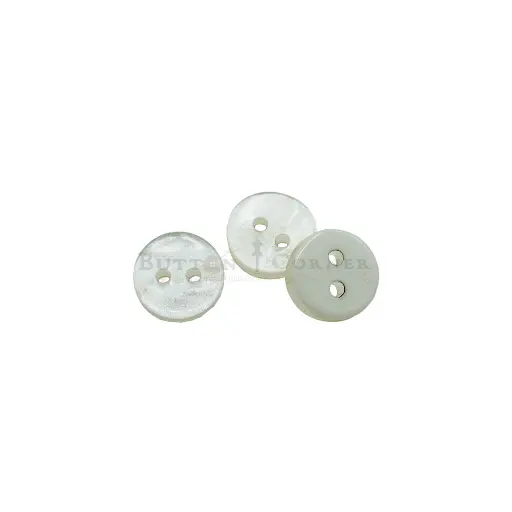 [PB530/DEIRA OFF WHITE] Flat Shape Classic Two-Hole Shirt Button