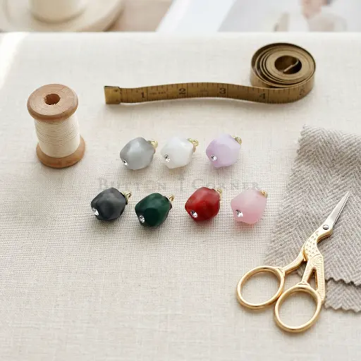 Irregular Shape Gem Stone Hanging Button
