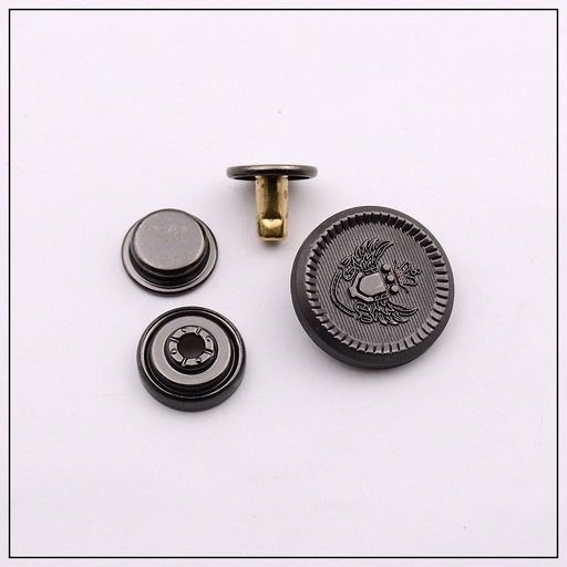 Vintage Design Crown 4 Part Press Button