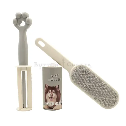 [LRS] Pet Hair Remover Lint Roller & Grooming Brush Set