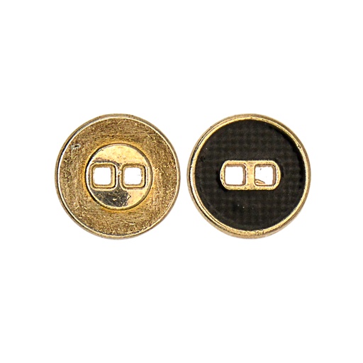 [68088 BLACK GOLD] Rectangle Eye Shape 2 Hole Shirt Button