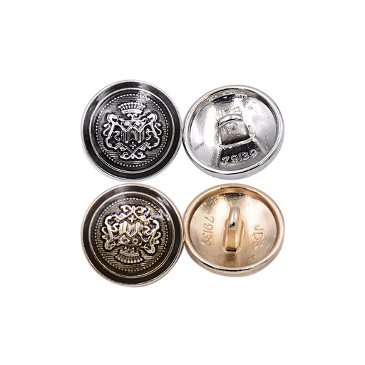 Crown Lion Design Metal Suiting Button