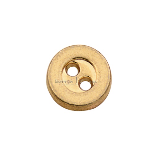 [MBA1379 GOLD] Flat Border 2 Hole Plain Shirt Button