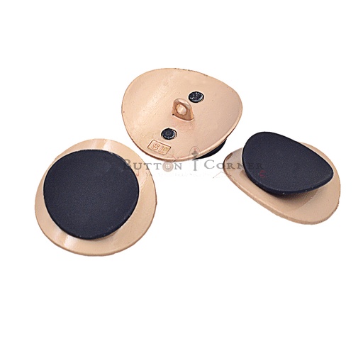 [MBSA1023 GOLD BLACK] Curve Shape Metal Suiting Button