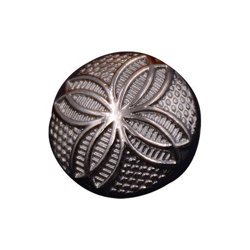 [MBT388-SILVER] Flower Design Metal Suiting Button