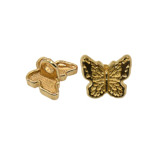 [MBT52 GOLD] Butterfly Shape Metal Shank Button