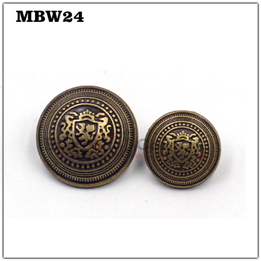 [MBW24-ANTIQUE BRASS] Vintage Design Metal Suiting Button