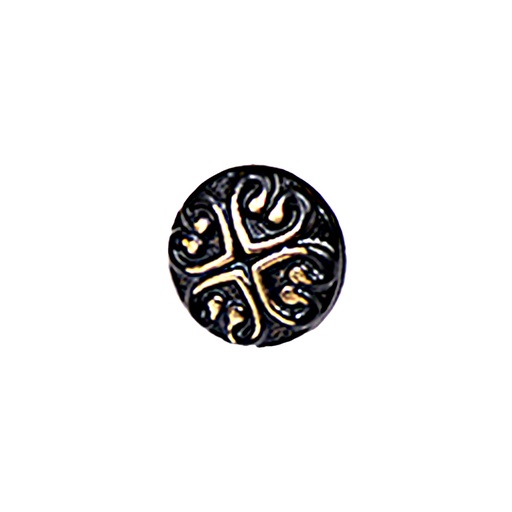 [MBW516-GOLD BLACK] Design Metal Shirt Button