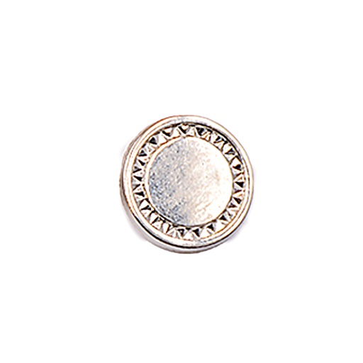[MBW52 SILVER] Metal Button With Round Bezel Base