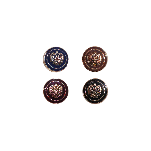 Military Logo Metal Shirt Button