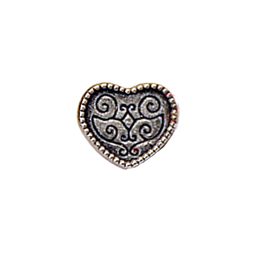 [MBW73 GREY] Heart Shape Metal Suiting Button