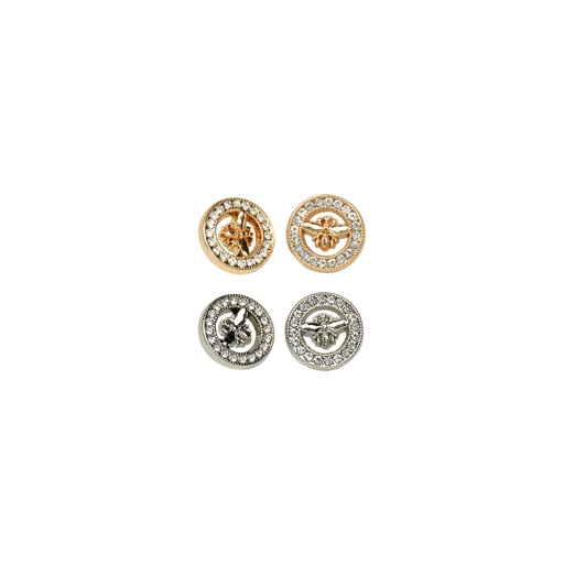 Gucci Hole Design With Stones Shirt Button