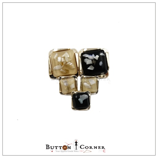 UV Design Square Shape Plastic Button
