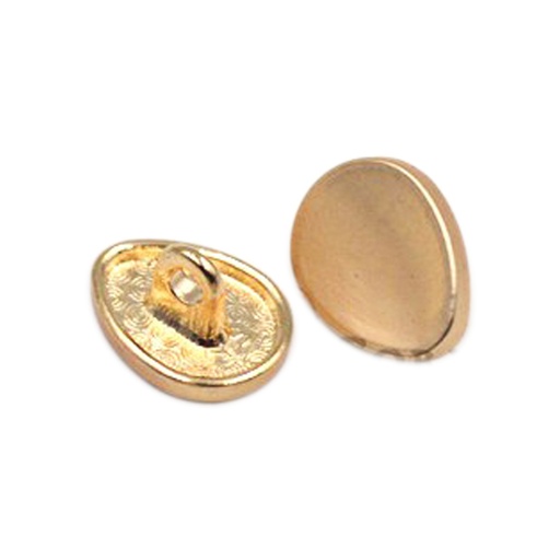 [MBA1805 GOLD] Drop Shape Metal Shirt Button