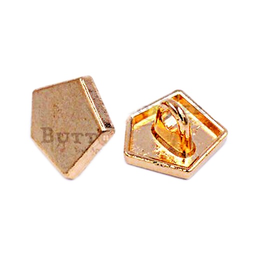 [MBA1932-GOLDEN] Pentagon Shape Metal Shirt Button