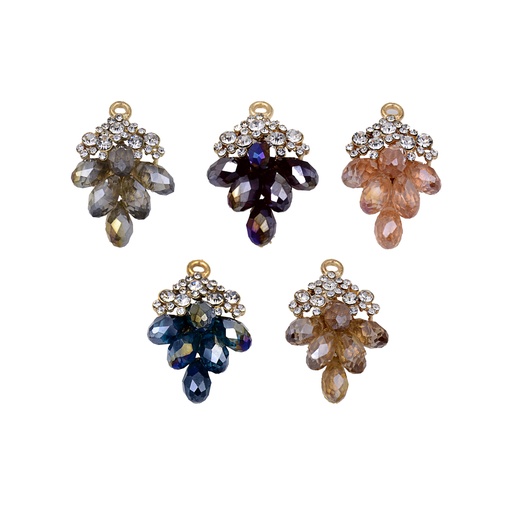 Fancy Grapes Shape Crystal Button