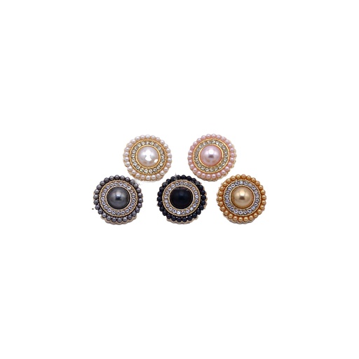 Fancy Button With Pearl & Stone