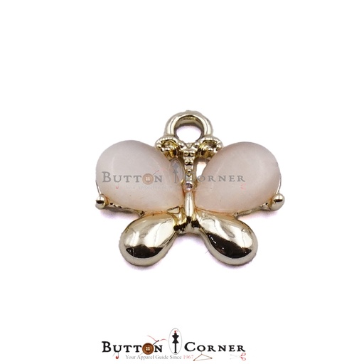 [FA647 GOLDEN] Fancy Metal Baby Butterfly Button