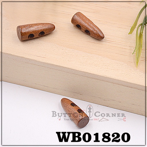 [WB01820-DARK BROWN] Bullet Shape 2 Hole Toggle Button