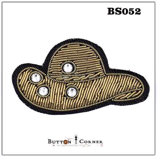 [B/S052] Hand Made Cap Shape Embroidery Patch