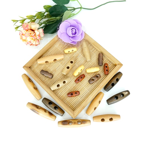 Olive Shape Wooden Toggle Button