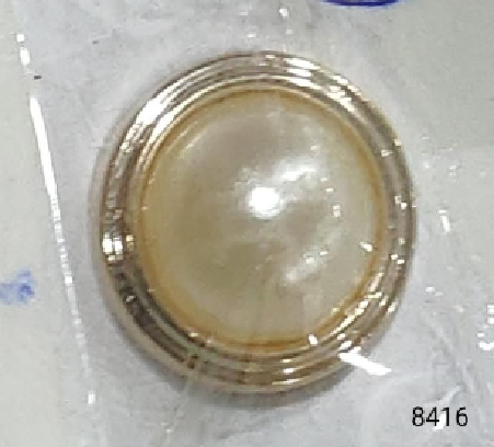 [PBF202-GOLD] Pearl Plastic Shank Button