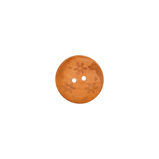 [WBL45 NATURAL BROWN] Flower Design 2 Hole Wooden Button